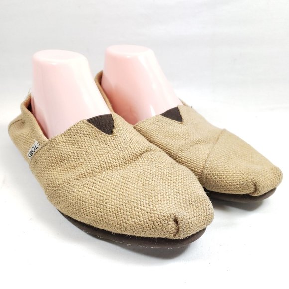 Toms Espadrille Women's Size 10 Tan Tweed Fabric - Picture 1 of 8